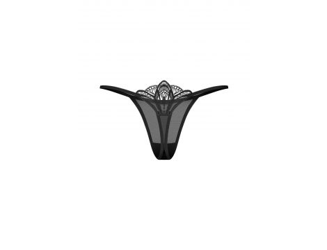 Stringi otwarte półtransparentne koronkowe Obsessive Ezmee 2XL/3XL - 2