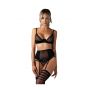 Komplet bielizny erotycznej Obsessive Lune Bellis otwarty czarny XS/S - 3