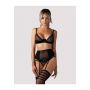 Komplet bielizny erotycznej Obsessive Lune Bellis otwarty czarny XS/S - 2