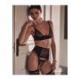 Komplet bielizny erotycznej Obsessive Lune Bellis otwarty czarny XS/S - 6