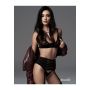 Komplet bielizny Obsessive Lune Bellis transparentny w paski czarny XL/2XL - 3