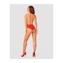 Body z otwartym krokiem Obsessive Dagmarie czerwone XS/S - 2