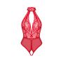 Body z otwartym krokiem Obsessive Dagmarie czerwone XS/S - 6