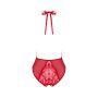 Body z otwartym krokiem Obsessive Dagmarie czerwone XS/S - 7
