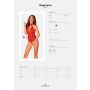 Body z otwartym krokiem Obsessive Dagmarie czerwone XS/S - 4