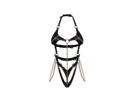 Body Obsessive Anyya czarne ze złotymi łańcuchami S/M/L - 6