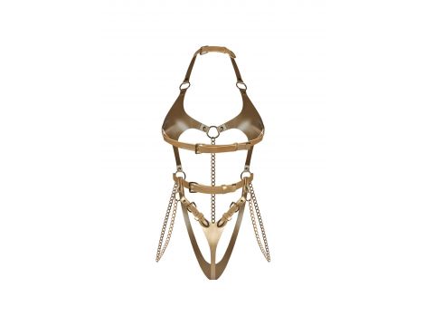 Body Obsessive Anyya Gold ze złotymi łańcuszkami S/M/L - 7
