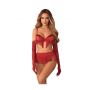 Komplet bielizny erotycznej otwarty Obsessive Rossay Red S/M - 5