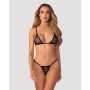 Komplet bielizny erotycznej Wet Me Obsessive transparentny czarny L/XL - 5