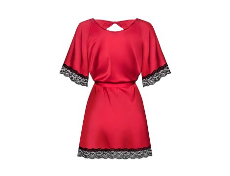 Bielizna-Sensuelia szlafrok czerwony  S/M - 6