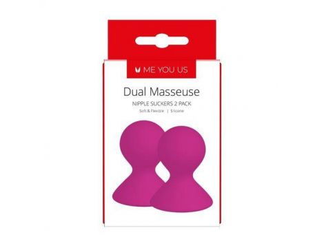 Pompka- Me You Us Dual Masseuse Silicone Nipple Suckers 2 Pack Purple - 4