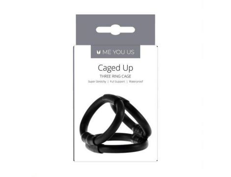 Pierścień- Me You Us Caged Up Cock Cage Black - 3