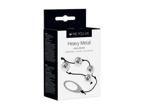 Kulki- Me You Us Heavy Metal Anal Beads Silver