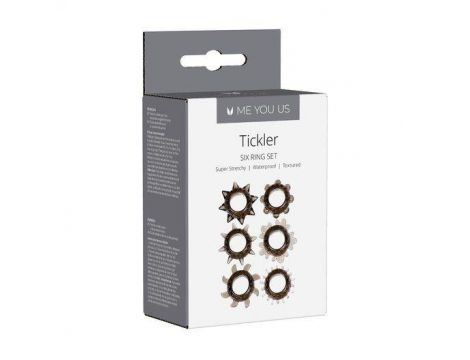 Pierścień- Tickler Set Textured Ring Smoke - 4