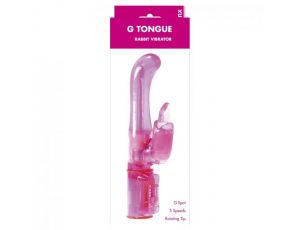 Wibrator- G Tongue Rabbit Vibrator Pink OS