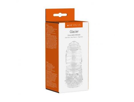Masturbator- Me You Us Glacier Dual End Stroker Male Masturbator Transparent