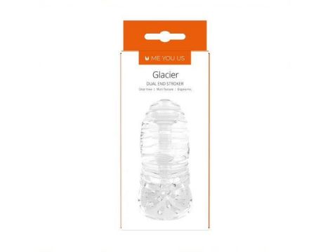 Masturbator- Me You Us Glacier Dual End Stroker Male Masturbator Transparent - 5
