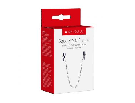 Stymulator- Squeeze N Please Nipple Chain Silver - 4