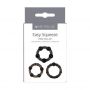 Me You Us Easy Squeeze Cock Ring Set Black - 2