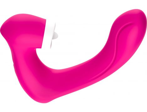 Stymulator silicone 2*9 vibration function Rose Red
