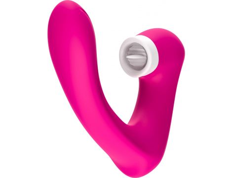 Stymulator silicone 2*9 vibration function Rose Red - 7