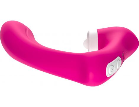 Stymulator silicone 2*9 vibration function Rose Red - 5