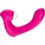 Stymulator silicone 2*9 vibration function Rose Red - 2