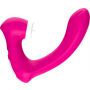 Stymulator silicone 2*9 vibration function Rose Red - 7
