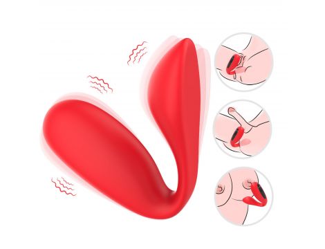 Wibrator Ultrasonic Wave silikonowy czerwony USB - 5