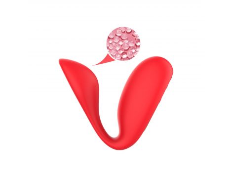 Wibrator Ultrasonic Wave silikonowy czerwony USB - 2