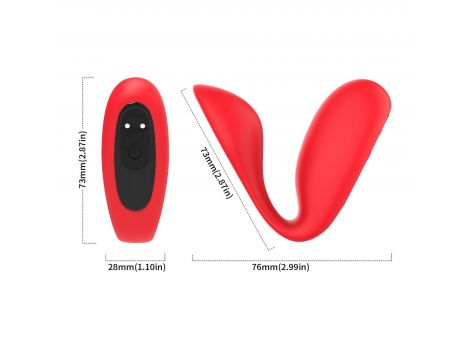 Wibrator Ultrasonic Wave silikonowy czerwony USB - 8