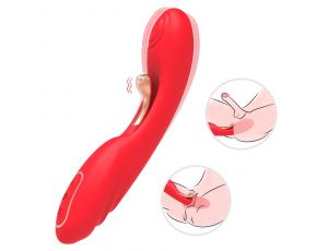 Wibrator punktu G dwupunktowy czerwony B-Series Joy USB 22 cm