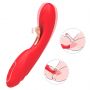 Wibrator punktu G dwupunktowy czerwony B-Series Joy USB 22 cm - 2