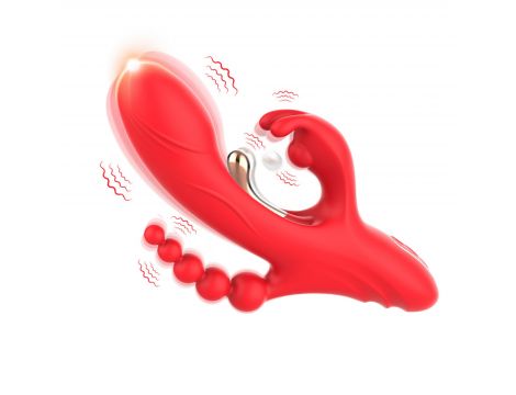 Wibrator króliczek Trident czerwony USB 22 cm - 11