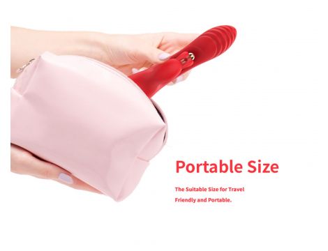 Wibrator króliczek czerwony trójpunktowy Crazy Horse USB 22 cm - 11