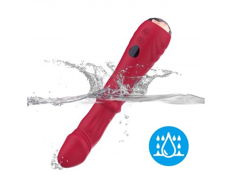 Wibrator punktu G Jackal czerwony z ruchami posuwistymi USB 22 cm - 2