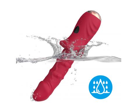 Wibrator punktu G czerwony realistyczny 9 wibracji B Series Joy USB 22 cm - 7