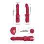 Wibrator punktu G czerwony realistyczny 9 wibracji B Series Joy USB 22 cm - 13