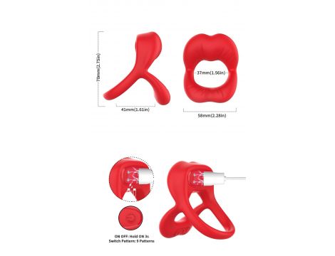 Big Mouth Red 9 vibration function - 6