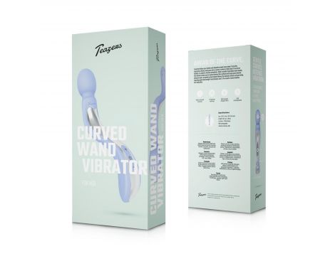 Wibrator wand zakrzywiony Teazers lawendowy USB - 7