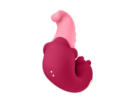 Wibrator Teazers Double Tongue różowy silikonowy ładowalny - 4