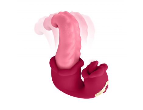 Wibrator Teazers Double Tongue różowy silikonowy ładowalny - 6