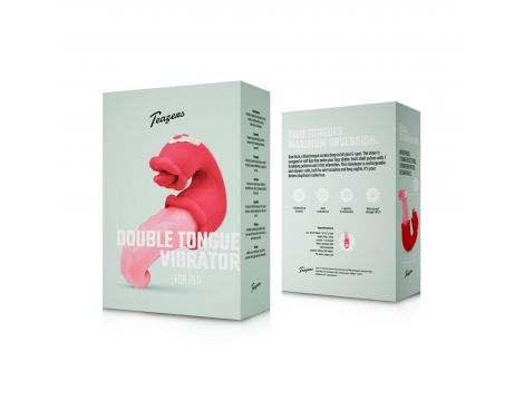 Wibrator Teazers Double Tongue różowy silikonowy ładowalny - 7