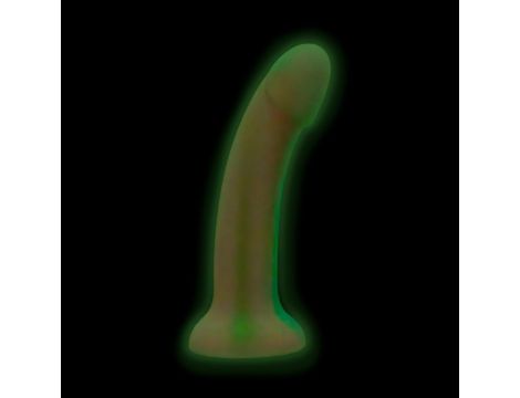 Dildo silikonowe EasyToys Candy Swirl świecące w ciemności różowe 19 cm - 6