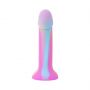 Dildo silikonowe EasyToys Candy Swirl świecące w ciemności różowe 19 cm - 2