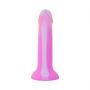 Dildo silikonowe EasyToys Candy Swirl świecące w ciemności różowe 19 cm - 3