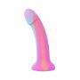 Dildo silikonowe EasyToys Candy Swirl świecące w ciemności różowe 19 cm - 6