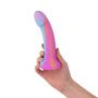 Dildo silikonowe EasyToys Candy Swirl świecące w ciemności różowe 19 cm - 8