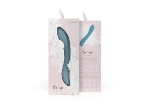 Wibrator punktu G Rose Bloom niebieski USB 20 cm - 6