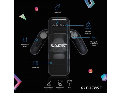 Automatyczny masturbator Blowbot BLOWCAST z wibracją i podgrzewaniem - 12